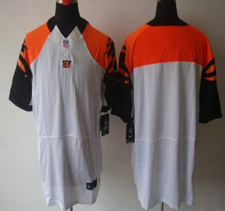 Men's Cincinnati Bengals Blank White Road NFL Nike Elite Jersey