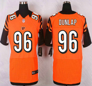 Men's Cincinnati Bengals #96 Carlos Dunlap Orange Alternate NFL Nike Elite Jersey