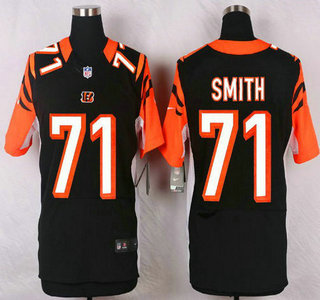 Men's Cincinnati Bengals #71 Andre Smith Black Team Color NFL Nike Elite Jersey