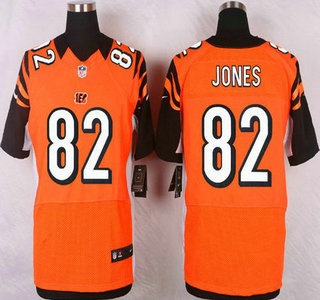 Men's Cincinnati Bengals #82 Marvin Jones Orange Alternate NFL Nike Elite Jersey