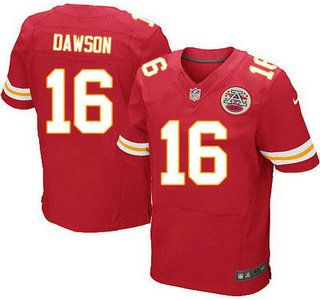 Men's Kansas City Chiefs #16 Len Dawson Red Team Color NFL Nike Elite Jersey