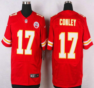 Men's Kansas City Chiefs #17 Chris Conley Red Team Color NFL Nike Elite Jersey