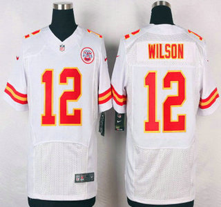 Men's Kansas City Chiefs #12 Albert Wilson White Road NFL Nike Elite Jersey