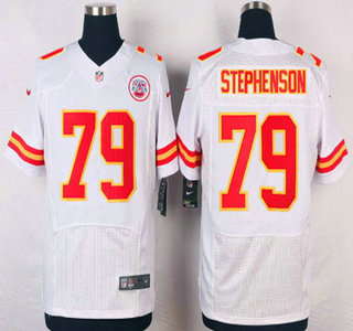 Men's Kansas City Chiefs #79 Donald Stephenson White Road NFL Nike Elite Jersey