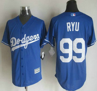 Men's Los Angeles Dodgers #99 Hyun-Jin Ryu Alternate Blue 2015 MLB Cool Base Jersey