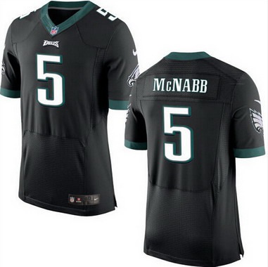 Men's Philadelphia Eagles #5 Donovan McNabb Black Retired Player NFL Nike Elite Jersey