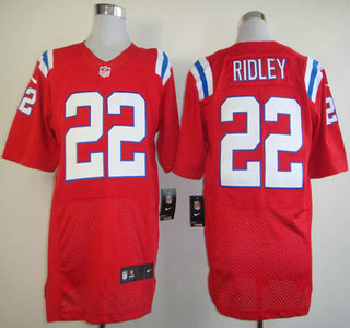 Nike New England Patriots #22 Stevan Ridley Red Elite Jersey