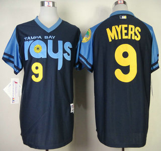 Tampa Bay Rays #9 Wil Myers 1970's Turn Back The Clock Navy Blue Jersey