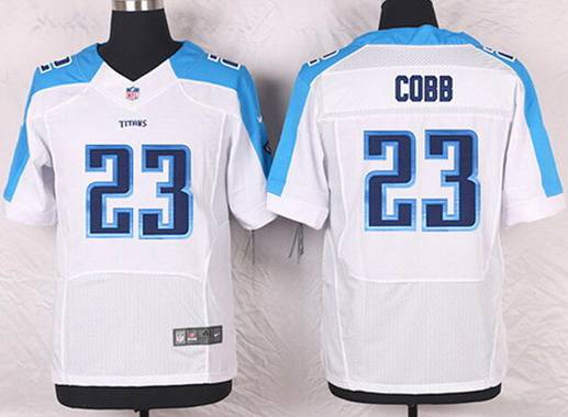 Men's Tennessee Titans #23 David Cobb White Road NFL Nike Elite Jersey