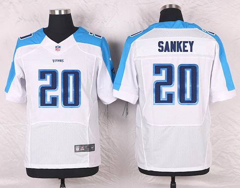 Men's Tennessee Titans #20 Bishop Sankey White Road NFL Nike Elite Jersey