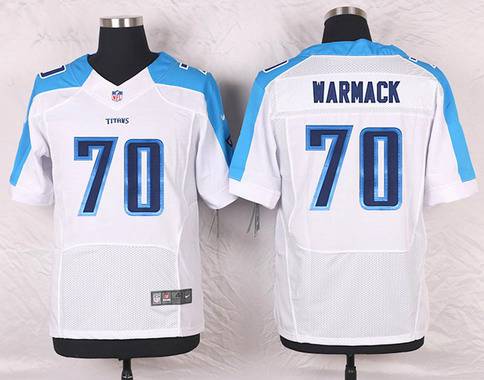 Men's Tennessee Titans #70 Chance Warmack White Road NFL Nike Elite Jersey