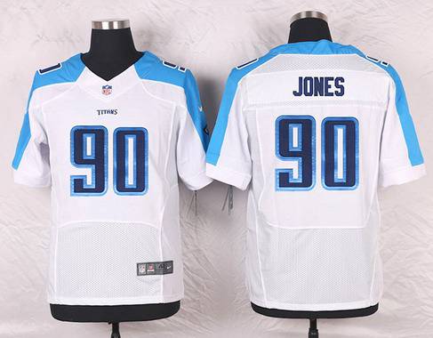 Men's Tennessee Titans #90 DaQuan Jones White Road NFL Nike Elite Jersey