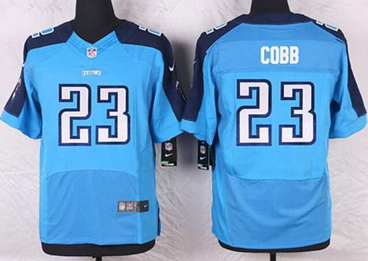 Men's Tennessee Titans #23 David Cobb Light Blue Team Color NFL Nike Elite Jersey