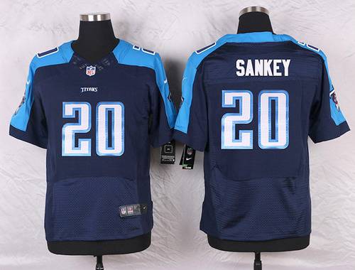 Men's Tennessee Titans #20 Bishop Sankey Navy Blue Alternate NFL Nike Elite Jersey