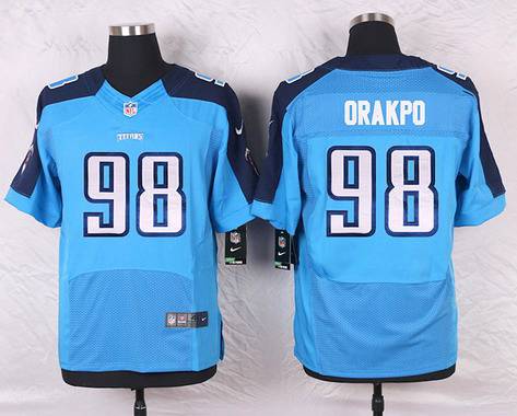 Men's Tennessee Titans #98 Brian Orakpo Light Blue Team Color NFL Nike Elite Jersey