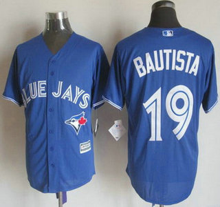 Men's Toronto Blue Jays #19 Jose Bautista Alternate Blue 2015 MLB Cool Base Jersey