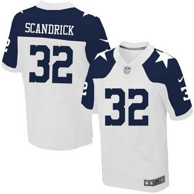 Men's Dallas Cowboys #32 Orlando Scandrick White Thanksgiving Alternate NFL Nike Elite Jersey