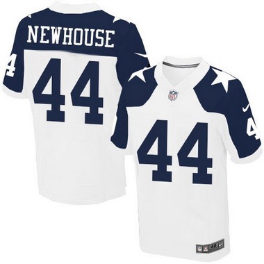 Men's Dallas Cowboys #44 Robert Newhouse White Thanksgiving Retired Player NFL Nike Elite Jersey