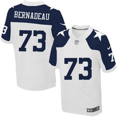 Men's Dallas Cowboys #73 Mackenzy Bernadeau White Thanksgiving Alternate NFL Nike Elite Jersey