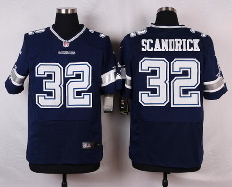 Men's Dallas Cowboys #32 Orlando Scandrick Navy Blue Team Color NFL Nike Elite Jersey