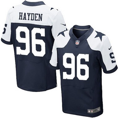 Men's Dallas Cowboys #96 Nick Hayden Navy Blue Thanksgiving Alternate NFL Nike Elite Jersey