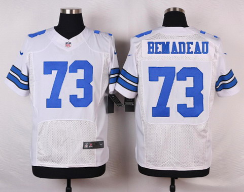 Men's Dallas Cowboys #73 Mackenzy Bernadeau White Road NFL Nike Elite Jersey