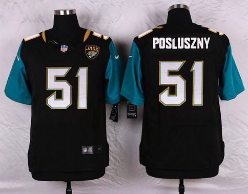 Men's Jacksonville Jaguars #51 Paul Posluszny Black Team Color NFL Nike Elite Jersey