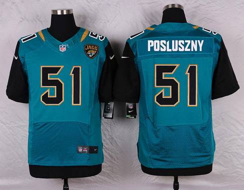 Men's Jacksonville Jaguars #51 Paul Posluszny Teal Green Alternate NFL Nike Elite Jersey