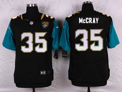 Men's Jacksonville Jaguars #35 Demetrius McCray Black Team Color NFL Nike Elite Jersey