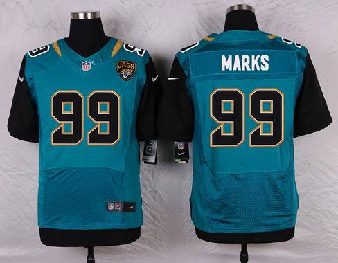 Men's Jacksonville Jaguars #99 Sen'Derrick Marks Teal Green Alternate NFL Nike Elite Jersey