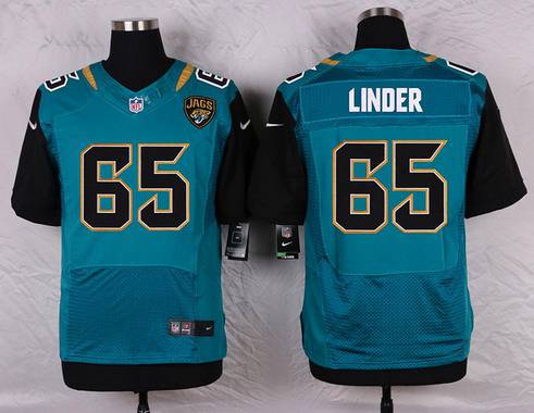 Men's Jacksonville Jaguars #65 Brandon Linder Teal Green Alternate NFL Nike Elite Jersey