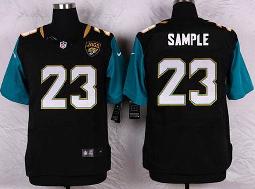 Men's Jacksonville Jaguars #23 Ames Sample Black Team Color NFL Nike Elite Jersey