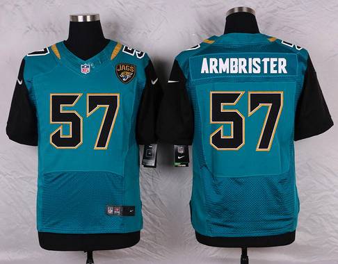 Men's Jacksonville Jaguars #57 Thurston Armbrister Teal Green Alternate NFL Nike Elite Jersey