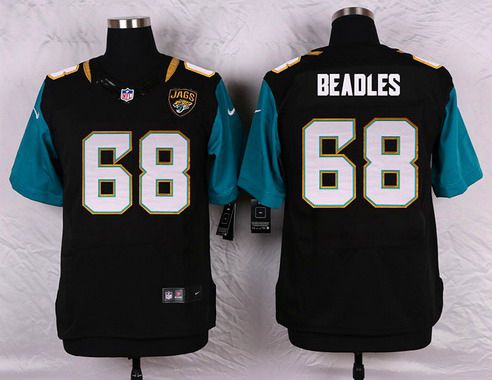 Men's Jacksonville Jaguars #68 Zane Beadles Black Team Color NFL Nike Elite Jersey