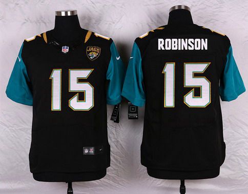 Men's Jacksonville Jaguars #15 Allen Robinson Black Team Color NFL Nike Elite Jersey