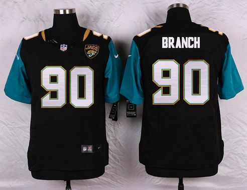 Men's Jacksonville Jaguars #90 Andre Branch Black Team Color NFL Nike Elite Jersey