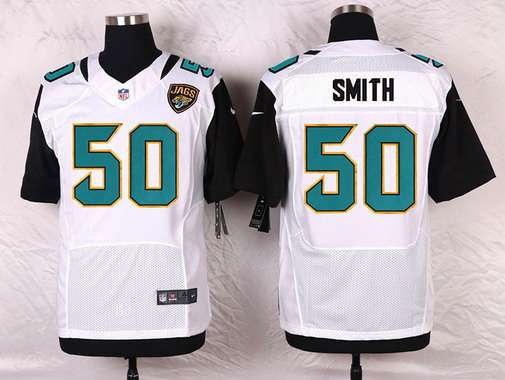 Men's Jacksonville Jaguars #50 Telvin Smith White Road NFL Nike Elite Jersey