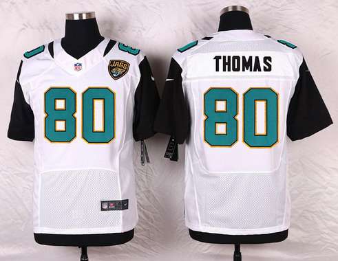 Men's Jacksonville Jaguars #80 Julius Thomas White Road NFL Nike Elite Jersey