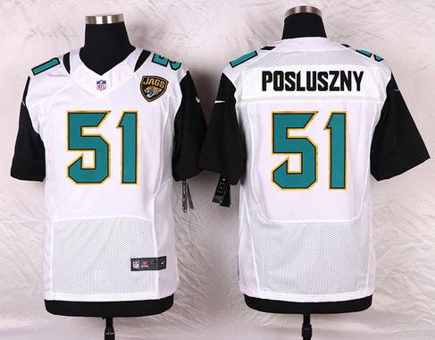 Men's Jacksonville Jaguars #51 Paul Posluszny White Road NFL Nike Elite Jersey