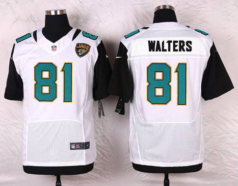 Men's Jacksonville Jaguars #81 Bryan Walters White Road NFL Nike Elite Jersey