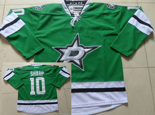 Men's Dallas Stars #10 Patrick Sharp Green Jersey