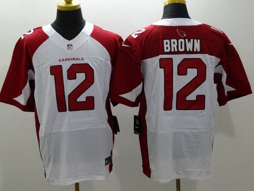 Men's Arizona Cardinals #12 John Brown White Road NFL Nike Elite Jersey