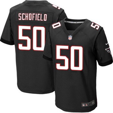 Men's Atlanta Falcons #50 O'Brien Schofield Black Alternate NFL Nike Elite Jersey