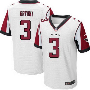 Men's Atlanta Falcons #3 Matt Bryant White Road NFL Nike Elite Jersey