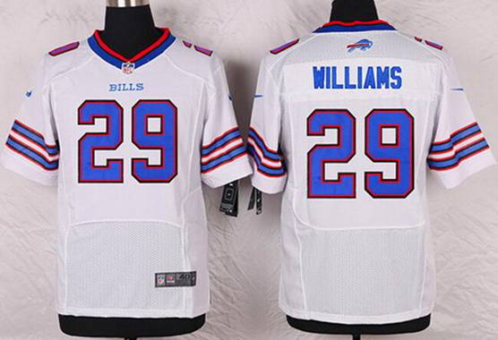 Men's Buffalo Bills #29 Karlos Williams White Road NFL Nike Elite Jersey