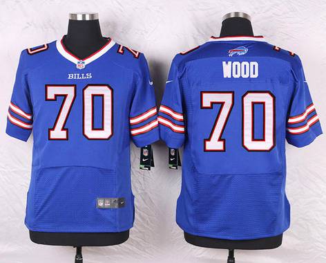 Men's Buffalo Bills #70 Eric Wood Royal Blue Team Color NFL Nike Elite Jersey