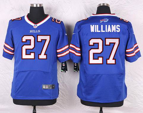 Men's Buffalo Bills #27 Duke Williams Royal Blue Team Color NFL Nike Elite Jersey