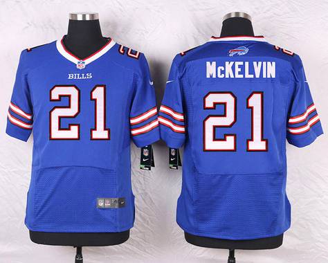 Men's Buffalo Bills #21 Leodis McKelvin Royal Blue Team Color NFL Nike Elite Jersey