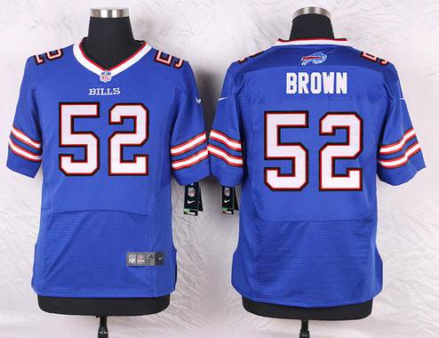 Men's Buffalo Bills #52 Preston Brown Royal Blue Team Color NFL Nike Elite Jersey