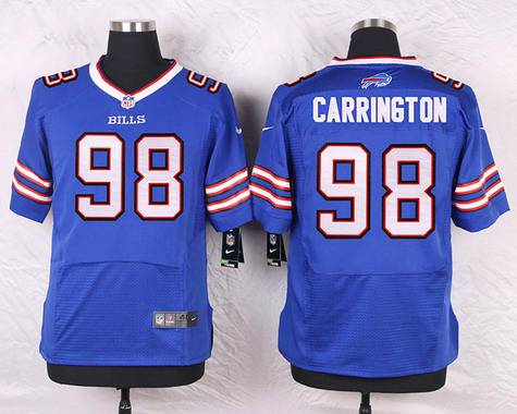 Men's Buffalo Bills #98 Alex Carrington Royal Blue Team Color NFL Nike Elite Jersey